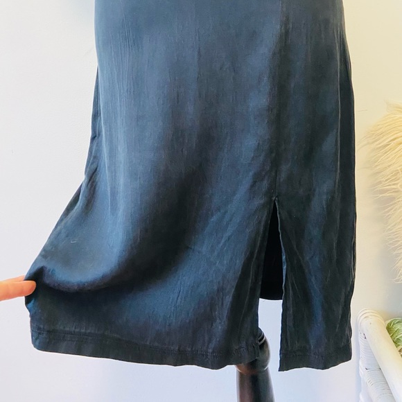 Wayne Cooper Size 2 / AU 10 Silk Dress Deep V Neck Split On Side Party Cocktail - Picture 3 of 8